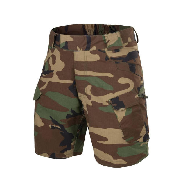 Шорти тактичні чоловічі UTS (Urban tactical shorts) 8.5"® - Polycotton Ripstop Helikon-Tex US Woodland (Лісовий камуфляж) XXL/Regular - зображення 1