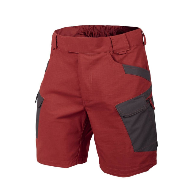 Шорти тактичні чоловічі UTS (Urban tactical shorts) 8.5"® - Polycotton Ripstop Helikon-Tex Crimson sky/Ash grey (Червоно-сірий) L/Regular - зображення 1