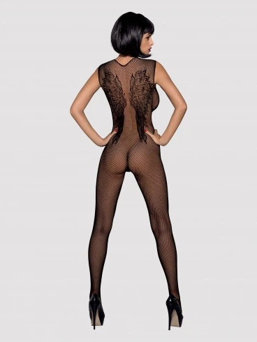 Kombinezon erotyczny Obsessive N112 S/M/L Czarny (5901688209691) - obraz 4
