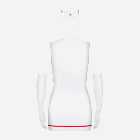 Kostium erotyczny Obsessive Emergency S/M White (5900308550465) - obraz 4