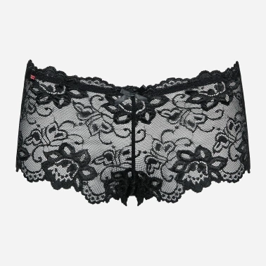 Majteczki-szorty erotyczne Obsessive Idillia 2XL/3XL Black (5901688203804) - obraz 5
