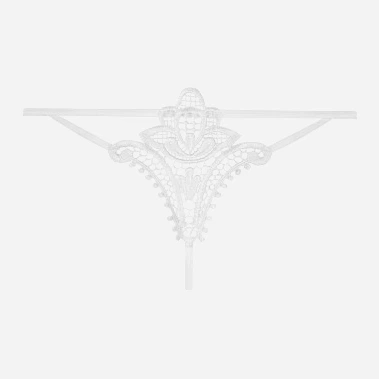 Erotyczne stringi Obsessive Luiza S/M White (5900308555392) - obraz 6