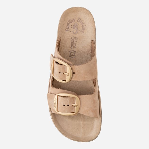Klapki damskie skórzane Fantasy Sandals Despoina S310 41 Beżowe (5207200163497) - obraz 3