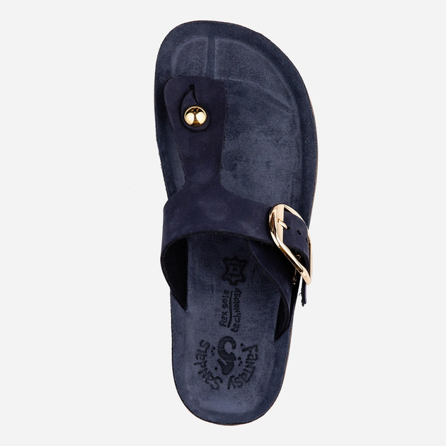 Klapki japonki damskie skórzane Fantasy Sandals Brooke S330 40 Granatowe (5207200132530) - obraz 3
