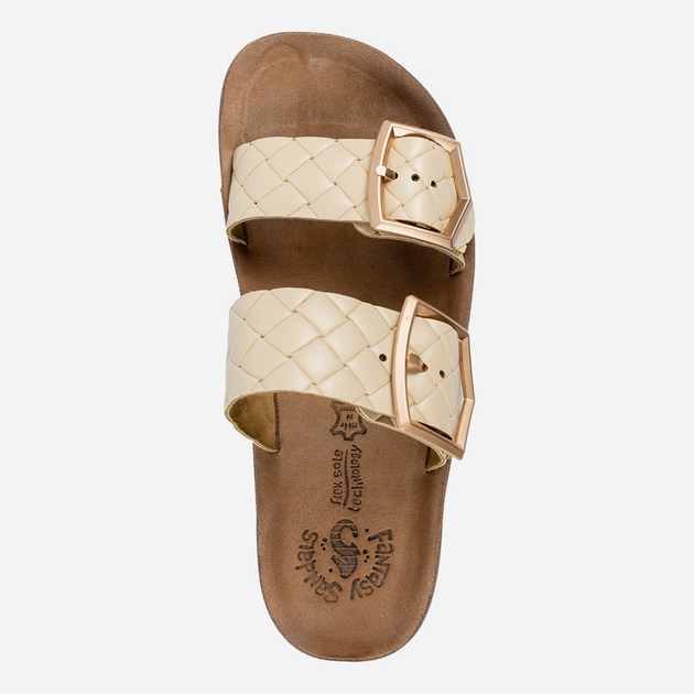 Klapki damskie skórzane Fantasy Sandals Taylor S331 38 Beżowe (5207200132998) - obraz 3