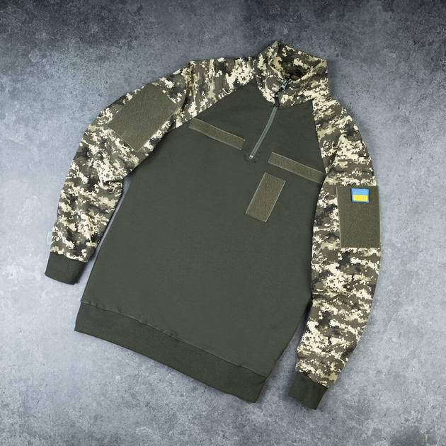 Рубашка Тактическая Hard с липучками военная Хаки-камуфляж 2XL SRru1 5462XLkhkm - изображение 1