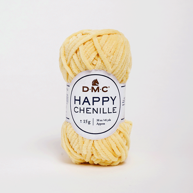 Пряжа велюровая DMC Happy Chenille 14 светло-желтый - Фото 1 Пряжа велюровая DMC Happy Chenille 14 светло-желтый - изображение 1