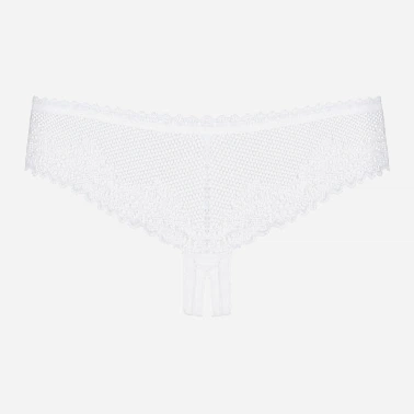 Majtki erotyczne brazylijskie Obsessive Alabastra S/M White (5901688208991) - obraz 6
