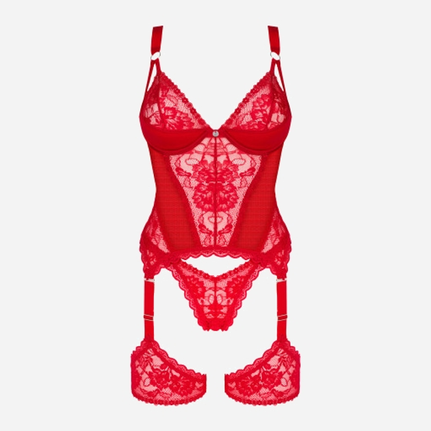 Еротичний корсет Obsessive Belovya XL/2XL Червоний (5901688239810) - зображення 5