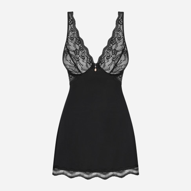 Komplet erotyczny (halka + stringi) Obsessive Luvae XS/S Black (5901688238592) - obraz 5