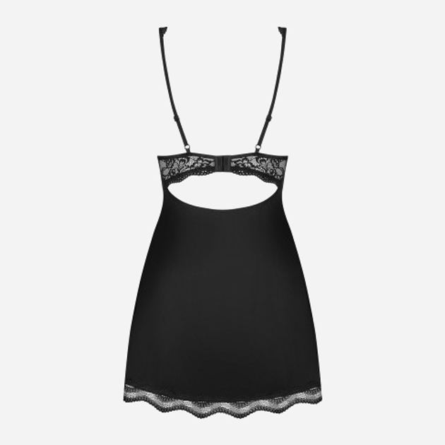 Еротичний комплект (пеньюар + трусики-стринги) Obsessive Luvae 2XL/3XL Чорний (5901688226681) - зображення 6