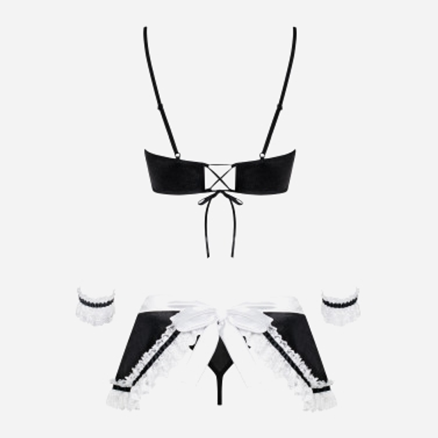 Kostium erotyczny Obsessive Maid S/M Czarny (5900308550625) - obraz 6