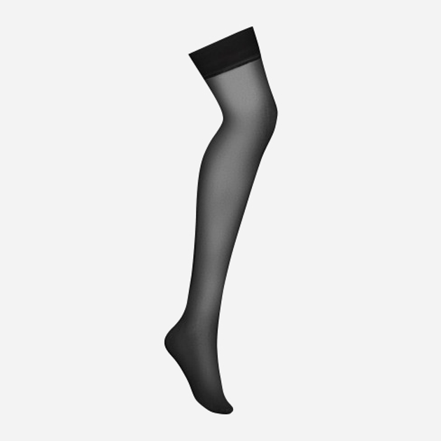 Pończochy erotyczne Obsessive S800 L/XL Black (5901688205440) - obraz 5