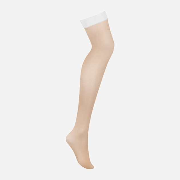 Pończochy erotyczne Obsessive S814 L/XL White (5901688238776) - obraz 5
