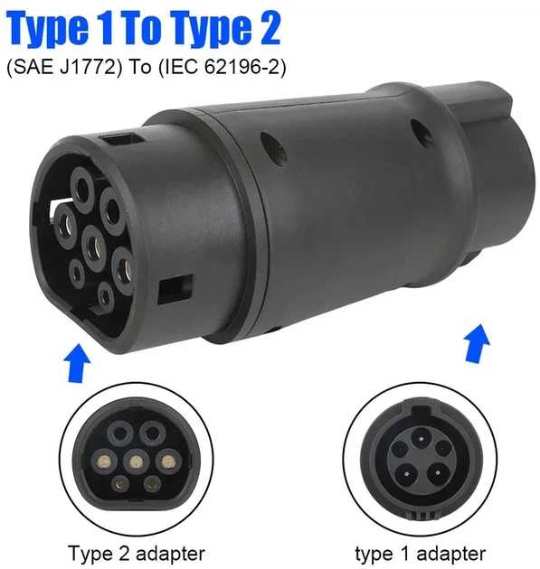 Адаптер перехідник Type 1 - Type 2 Psheko Mennekes IEC 62196-2 – J1772 Чорний (PH050568) - зображення 5