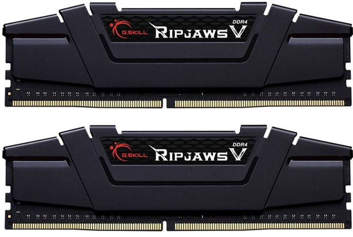 Pamięć RAM G.Skill DDR4-3200 32768MB PC4-25600 (zestaw 2x16384) Ripjaws V Black (F4-3200C14D-32GVK) - obraz 1