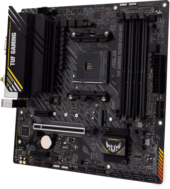Материнська плата Asus TUF GAMING A520M-PLUS WIFI (sAM4, AMD A520, PCI-Ex16) - зображення 3