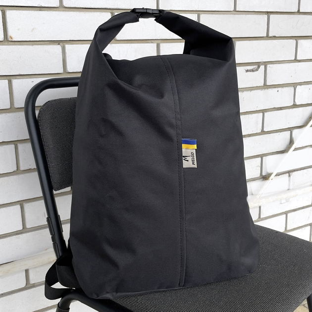Тактический рюкзак-баул 25 литров Черный Oxford 600D Flat MELGO влагозащитный вещевой мешок - изображение 1