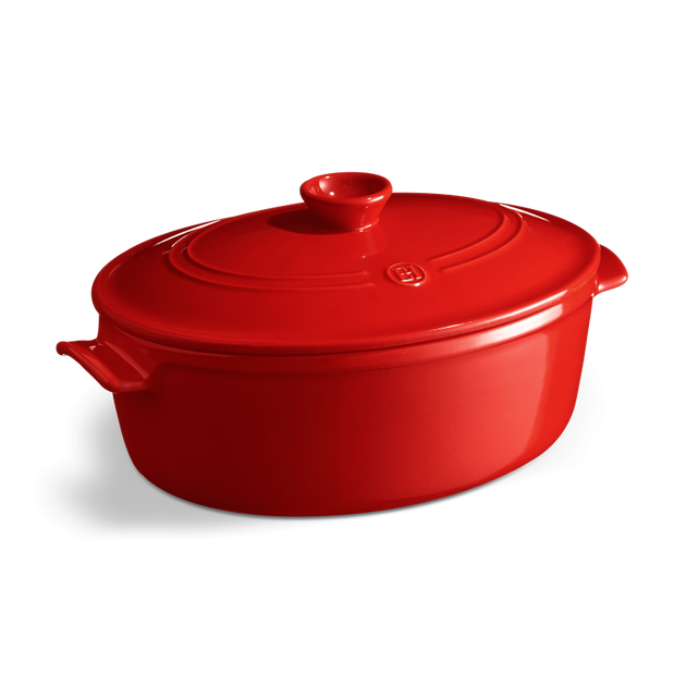 Гусятниця Emile Henry Flame 6 л з кришкою червона (344560) - Фото 1 Гусятниця Emile Henry Flame 6 л з кришкою червона (344560) - зображення 1