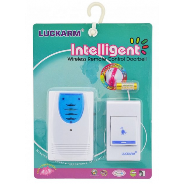 Дверной звонок Luckarm 8203 Беспроводной на батарейках для дома и квартиры Синий-белый - изображение 4