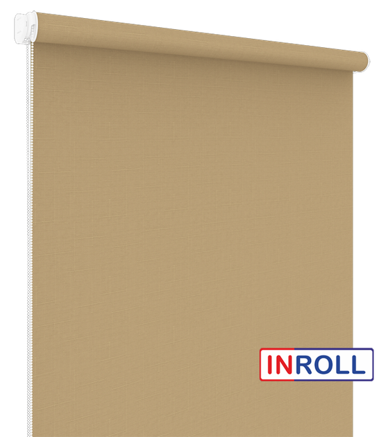 Ролета тканевая INROLL Есо-Mini Plus 105х165 см Len Бежевый 881 - Фото 1 Ролета тканевая INROLL Есо-Mini Plus 105х165 см Len Бежевый 881 - изображение 1