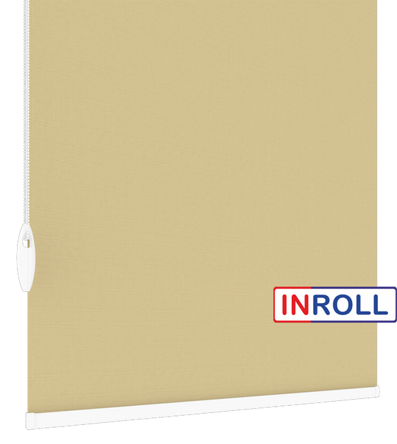 Ролета тканевая INROLL Есо-Mini Plus 97,5х165 см Len Светло-бежевый 2148 - изображение 4