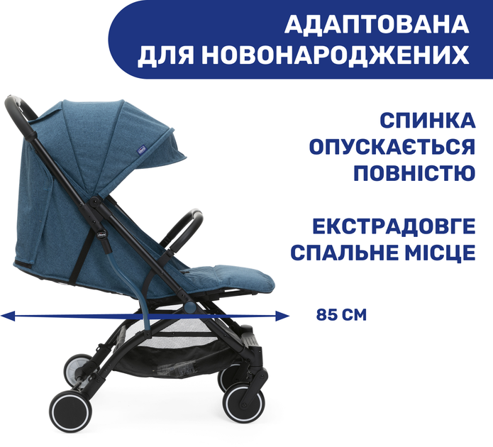 Прогулочная коляска Chicco Trolley Me Синяя (79865.58) - изображение 5