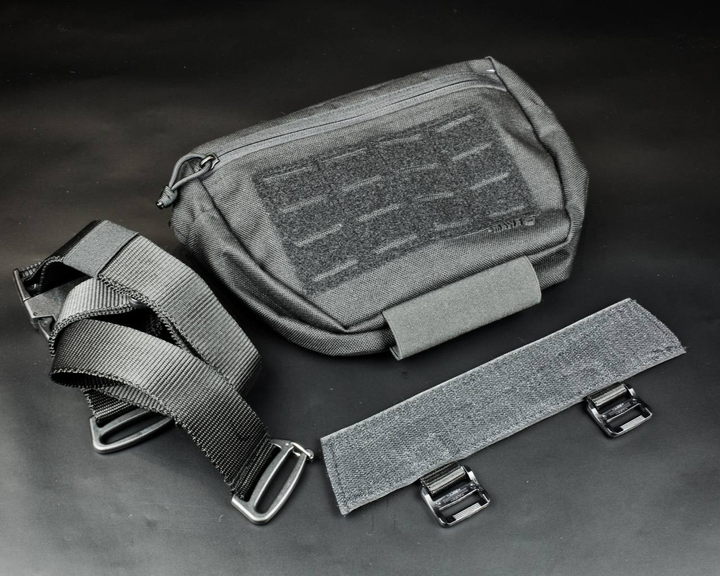 Подсумок напашный тактический черный Cordura 1000D, Утилитарная сумка-напашник органайзер 24х18 см 7896688 - изображение 1