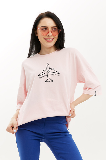 Футболка Garne LUCAS Крилатим грунту не треба 2XL/3XL Розовый (9000948 ...