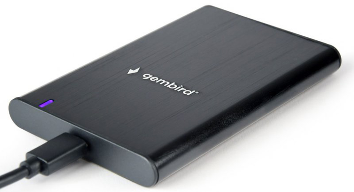 Зовнішня кишеня Gembird для 2.5" SATA USB Type-C 3.1 Black (EE2-U3S-6) - зображення 3