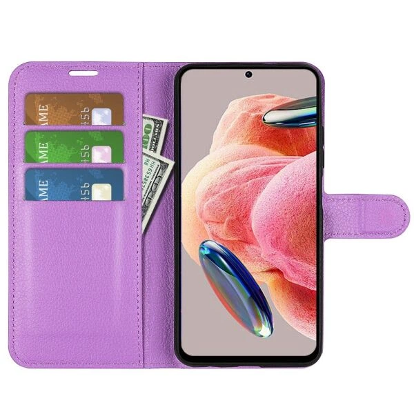 Классический чехол-книжка Deexe Book Type для Xiaomi Redmi Note 12 - Purple - изображение 2