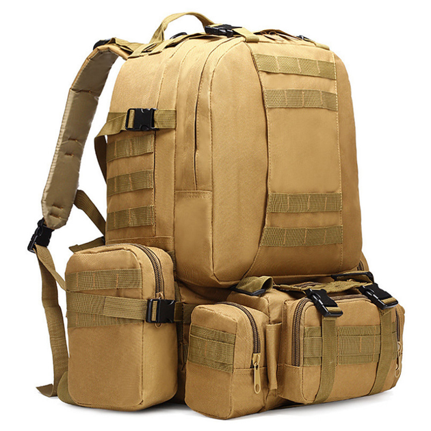 Тактичний військовий армійський рюкзак HardTime military 30 літрів койот з підсумками - зображення 1