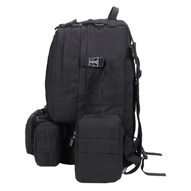 Тактический военный армейский рюкзак HardTime military 30 литров черный с подсумками - изображение 2