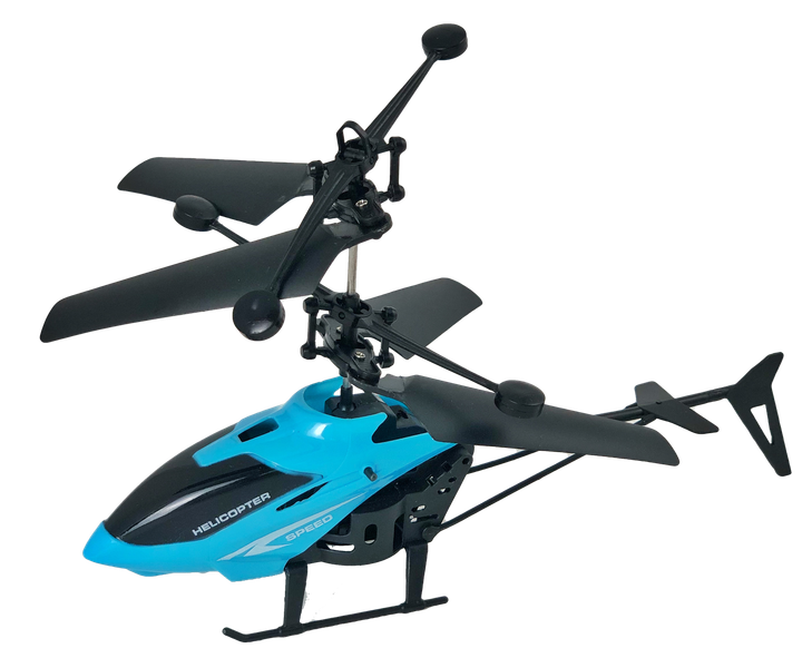 Летающий вертолет c сенсорным управлением рукой Sky Shock usb синий ХИТ - изображение 2