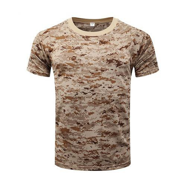 Тактическая футболка Flas; XL/50-52; 100% Хлопок. Пиксель Desert. Армейская футболка. - изображение 2