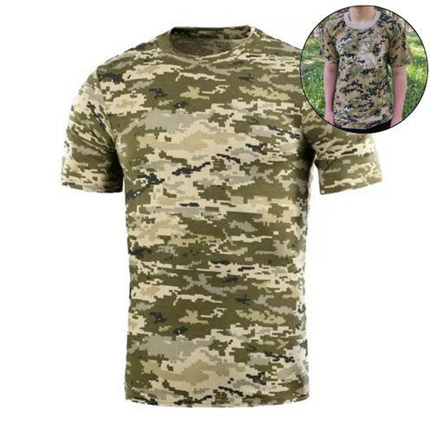 Тактична футболка Flash; S/44-46; 100% Бавовна. Піксель Multicam. Армійська футболка. - зображення 1