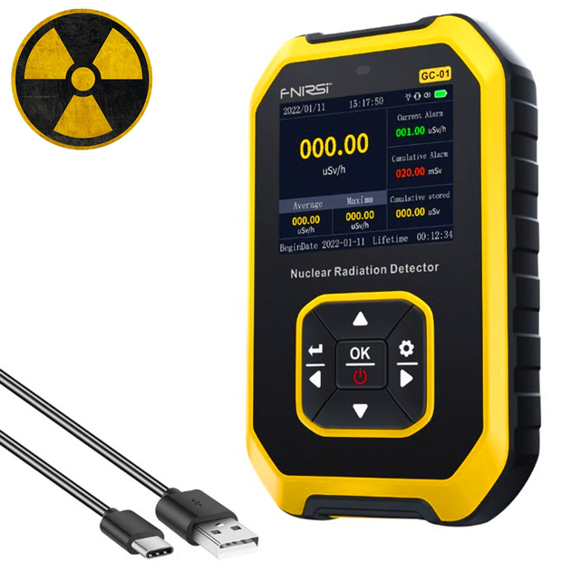 Счетчик Гейгера GC-01 Дозиметр Радиометр измеритель радиации 1200 mAh ...