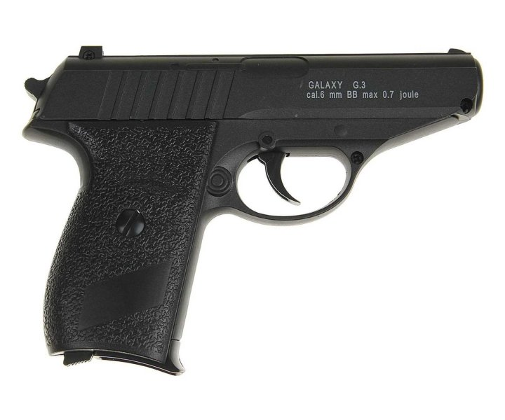 Детский страйкбольный Пистолет Galaxy G3 Walther PPS металл, пластик стреляет пульками 6 мм Черный - изображение 2