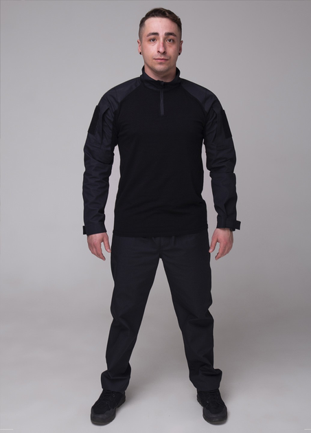 Комплект рубашка убакс и брюки GorLin 46 Черный (БР25/Т44) - изображение 1