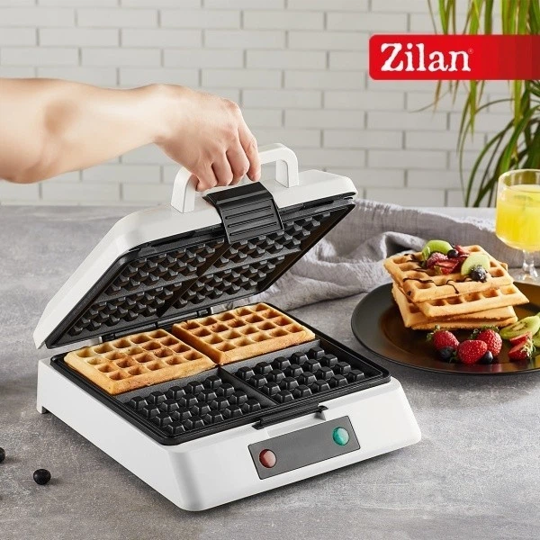 Вафельниця для бельгійських вафель Zilan ZLN2939 1200Вт електровафельниця з керамічним покриттям - зображення 2