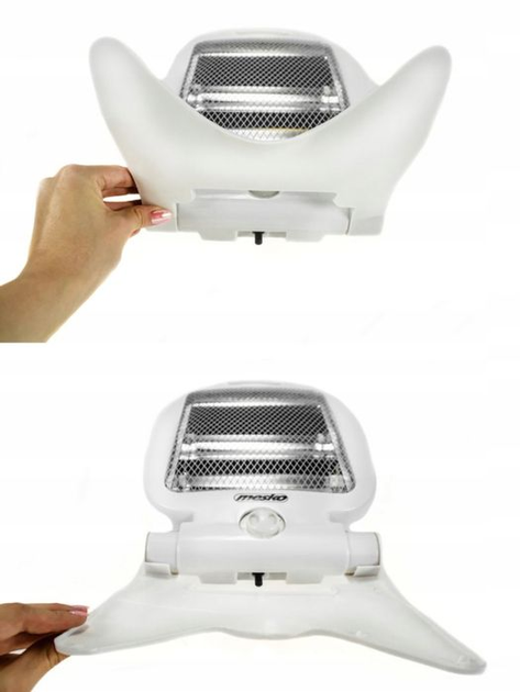 Кварцовий обігрівач Mesko 800W Белый - изображение 3