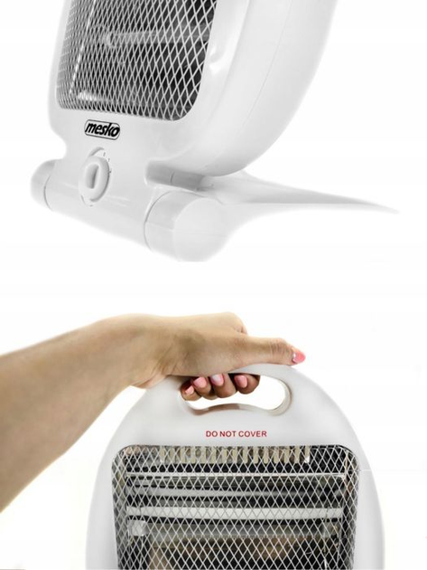 Кварцовий обігрівач Mesko 800W Белый - изображение 12