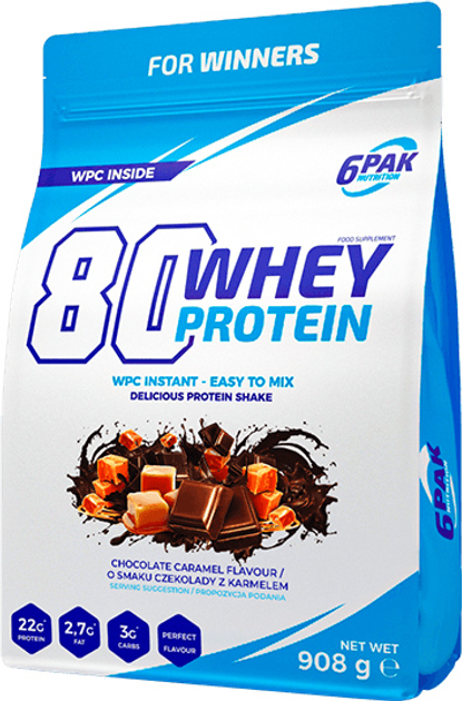 Протеїн 6PAK 80 Whey Protein 908 г Шоколад карамель (5902811811354) - зображення 1