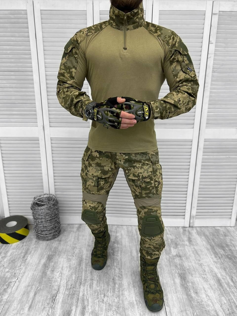 Тактичний військовий костюм Tactical ( Убакс + Штани ), Камуфляж: Піксель ЗСУ, Розмір: XL - зображення 1