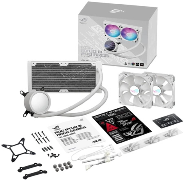Система жидкостного охлаждения ASUS Rog Ryuo III 240 ARGB White Edition - изображение 10