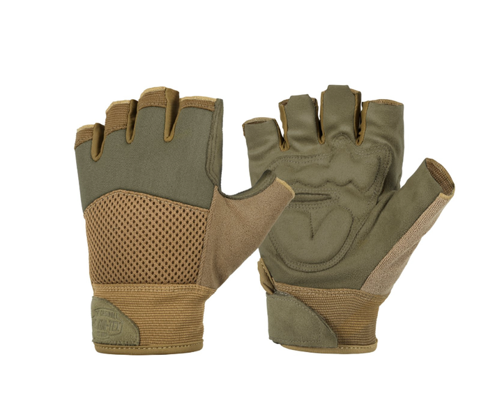 Рукавиці тактичні Helikon-Tex Короткопалі M Олива-Койот Half Finger Mk2 Gloves - Olive Green / Coyote A (RK-HF2-NE-0211A-B04-M) - зображення 1