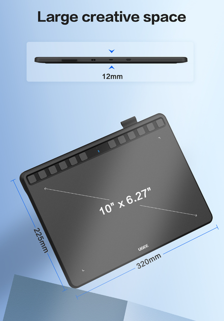 Графический планшет для рисования Беспроводной UGEE S1060W - изображение 3