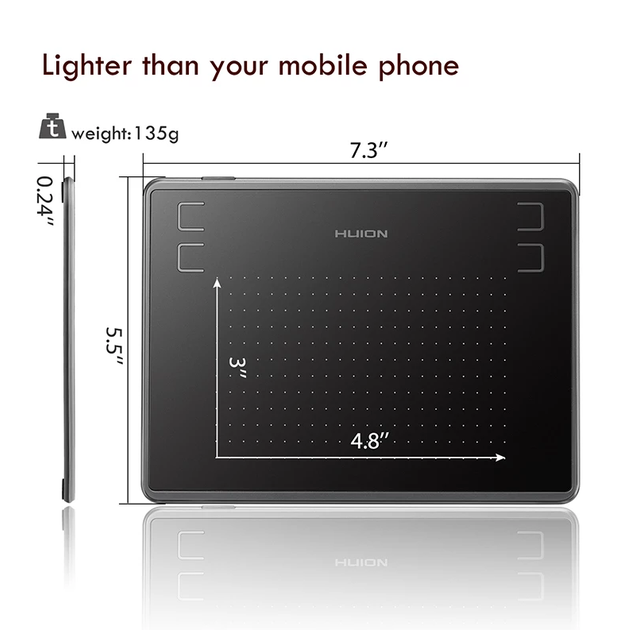 Графічний планшет HUION H430P для малювання - зображення 6