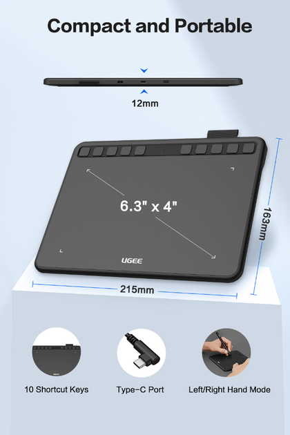Графический планшет для рисования UGEE S640 - изображение 5