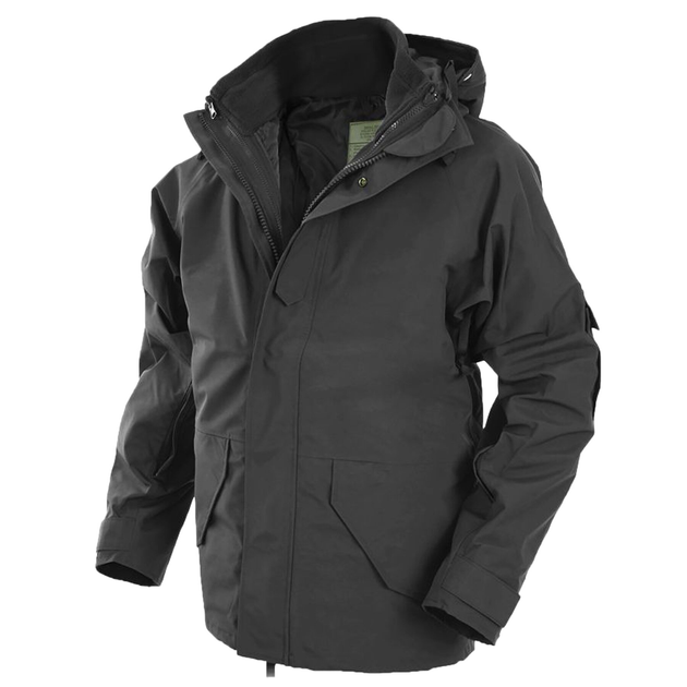 Куртка мембранна з флісовою підкладкою MIL-TEC Wet Weather Jacket Чорний S - зображення 1